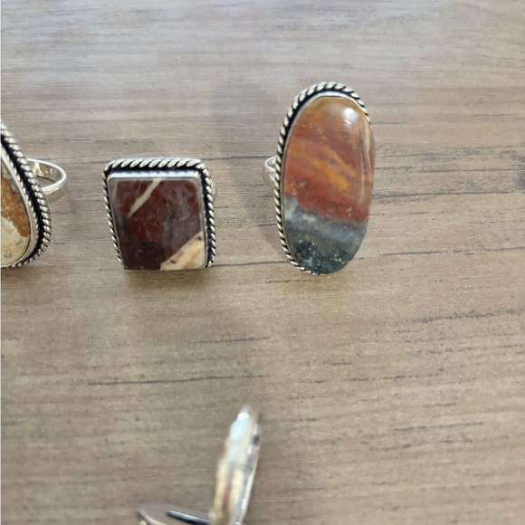 Lot Of 17 Sterling Silver And Stone Rings - Picture 11 of 16